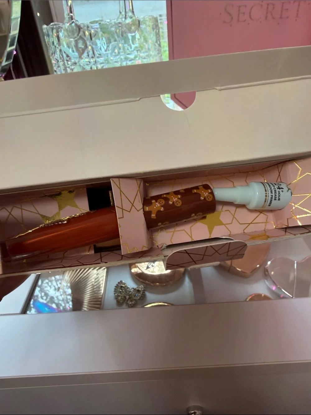 Too Faced Pink and Gold Christmas Cookie House Party Makeup Set